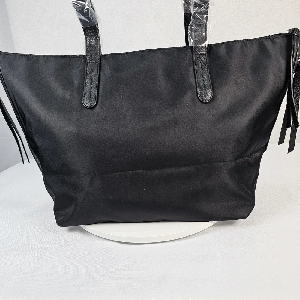 Botkier Tote Bag New York Bond Zipper Accents Organize Laptop Travel Work Black - Picture 4 of 8